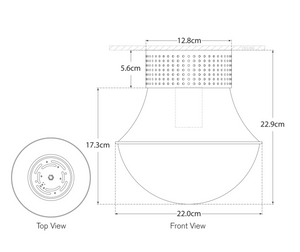 Plafon Precision 9" projektu Kelly Wearstler 