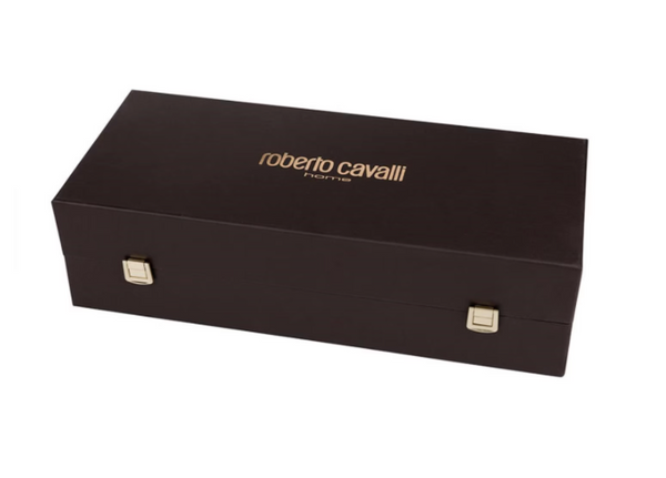 Zestaw dwóch filiżanek do herbaty Roberto Cavalli Home, z kolekcji Python Black