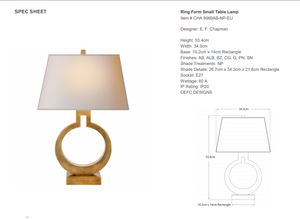 Lampa stołowa E.F Chapman Ring Form Small