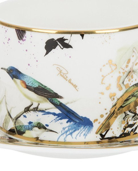 Zestaw sześciu filiżanek do herbaty Roberto Cavalli Home, z kolekcji Garden's Birds