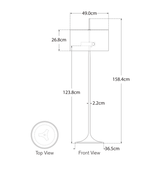 'Spinet 62' floor lamp by Barbara Barry Visual Comfort brand