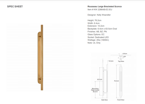 Kinkiet Kelly Wearstler Rousseau Large 