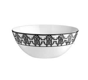 Zestaw sześciu miseczek do zupy Roberto Cavalli Home, z kolekcji Monogram Black