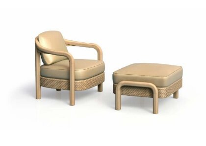 Armani Casa Terence Garden Footstool