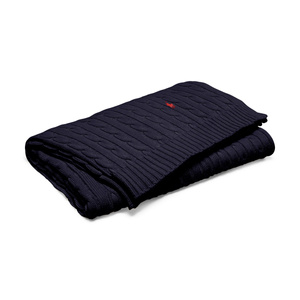 Koc bawełniany Ralph Lauren Home, z kolekcji Cable (Navy)