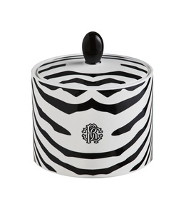Roberto Cavalli Home sugar bowl, from the Zebrage collection 