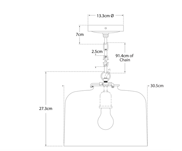 Lampa wisząca Katie Dome projektu Thomas O'Brien marki Visual Comfort