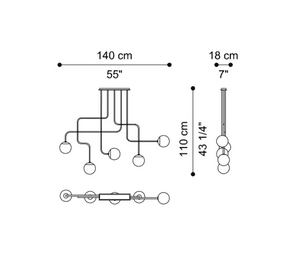 Malasana chandelier by Gianfranco Ferré Home