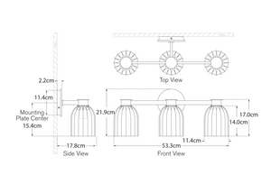 Asalea Triple wall lamp by Aerin
