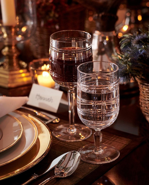 Ralph Lauren Home crystal champagne glass, from the Hudson collection