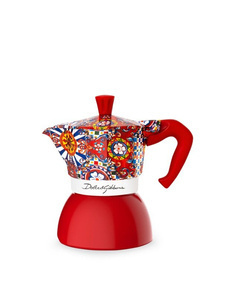 Large Bialetti Dolce&Gabbana induction coffee maker from the MoMA collection