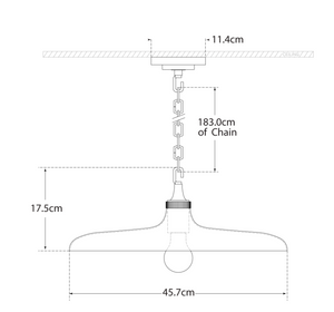 Lampa wisząca Piatto Medium projektu Thomas O'Brien