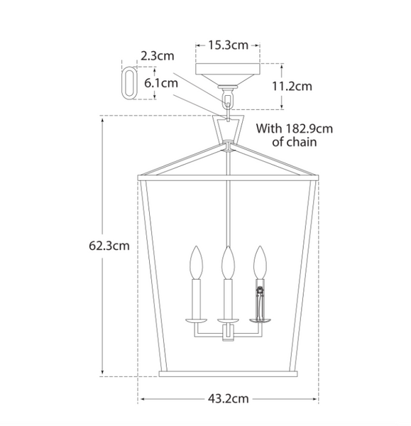 Darlana Medium pendant lamp by E. F Chapman