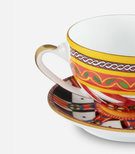 Porcelanowy zestaw do cappuccino Dolce&Gabban, Carretto Siciliano