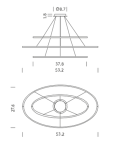 Lampa wisząca Ellisse Triple marki Nemo Lighting