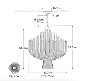 Żyrandol Astra 32" Chapman & Myers 
