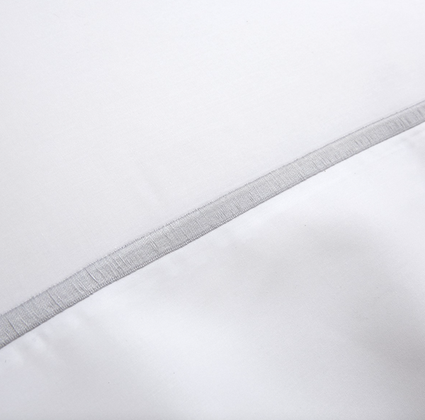 Yves Delorme comforter cover, from the Athena (Silver) collection