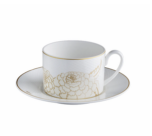 Set of six Roberto Cavalli Home tea cups from the Blooming Roses collection