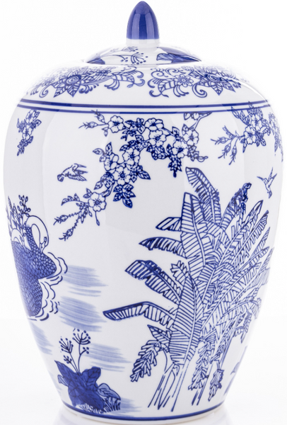 Blue Swan ceramic vase