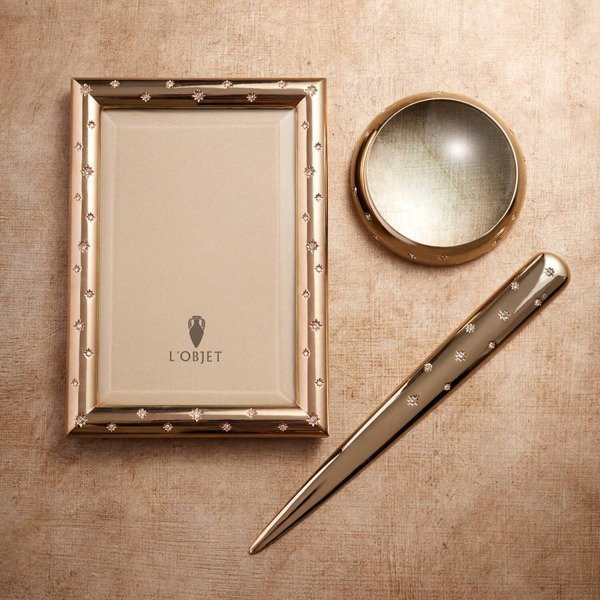 Photo frame with crystals L'Objet Stars Gold