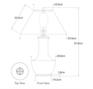 Table Lamp Chapman & Myers Lambay by Visual Comfort