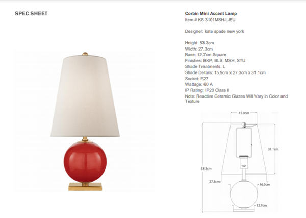 Kate Spade New York Corbin Mini Table Lamp