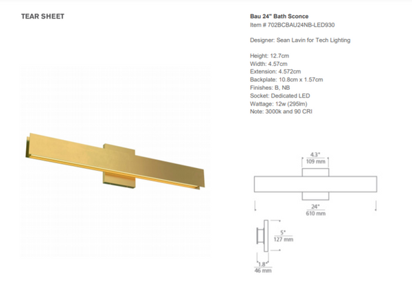 Kinkiet Sean Lavin Bau 24 marki Visual Comfort