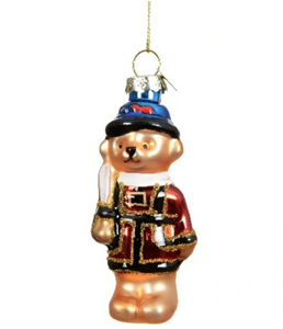 Ozdoba świąteczna - miś w stroju strażnika królowej Elżbiety