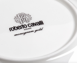 Zestaw sześciu filiżanek do kawy Roberto Cavalli, z kolekcji Monogram Gold