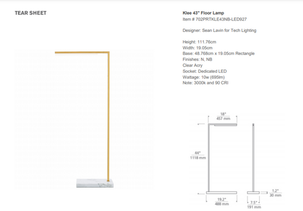 Sean Lavin Klee 43 floor lamp