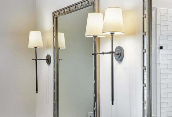 Thomas O'Brien Bryant Large Double wall lamp linen by Visual Comfort