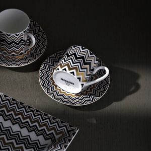 Missoni Home rectangular tray, from the Zig Zag Gold collection