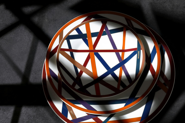 Missoni Home service plate, from the Nastri Multicolor collection