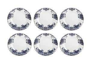 Set of six Roberto Cavalli Home dinner plates, from the Azulejos collection