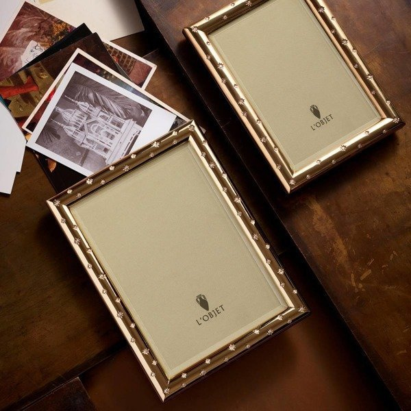 Photo frame with crystals L'Objet Stars Gold
