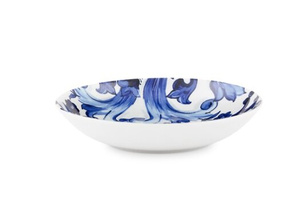 Zestaw dwóch porcelanowych talerzy do zupy Dolce&Gabbana, Blu Mediterraneo