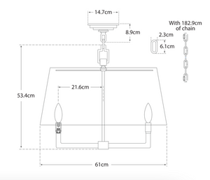 Lampa wisząca Square Tube projektu Chapman & Myers 