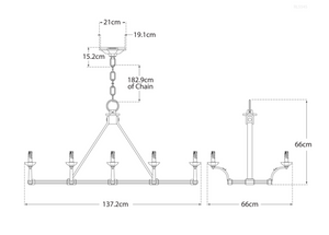 Żyrandol Robertson Linear marki Ralph Lauren Home 