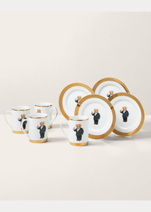 Ralph Lauren Home porcelain cup and plate set, from the Thompson collection