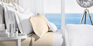 A set of two Ralph Lauren Home pillowcases, from the Westbank (Chamois) collection