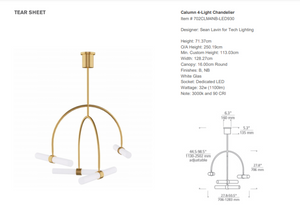 Żyrandol Sean Lavin Calumn 4 marki Visual Comfort