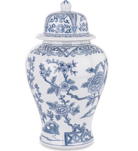  Blue Imperial Garden ceramic vase