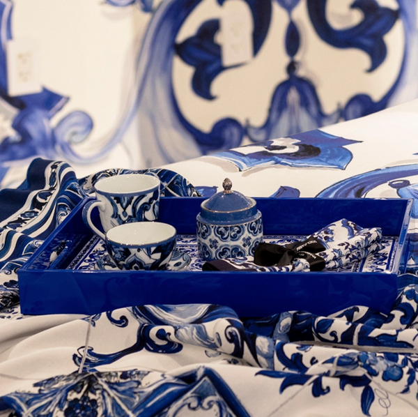 Dolce&Gabbana sugar bowl, Blu Mediterraneo