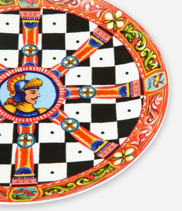 Set of two Dolce&Gabbana dinner plates, Carretto Siciliano