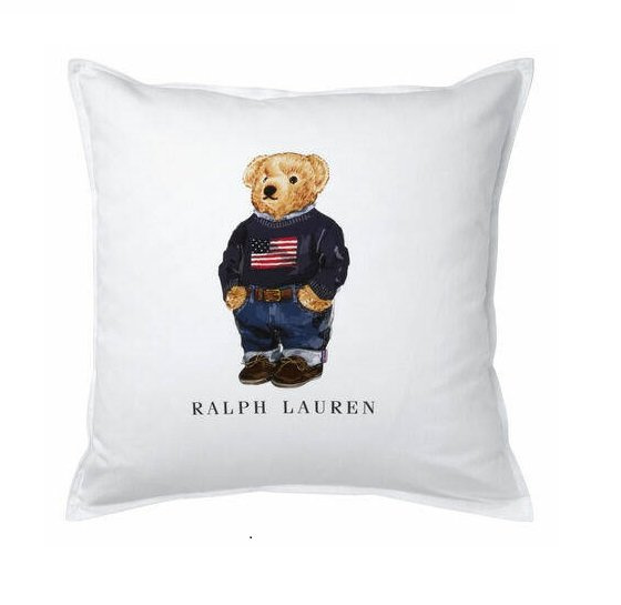 Sweater Bear White decorative pillow by Ralph Lauren Home, from the Polo Bear collection