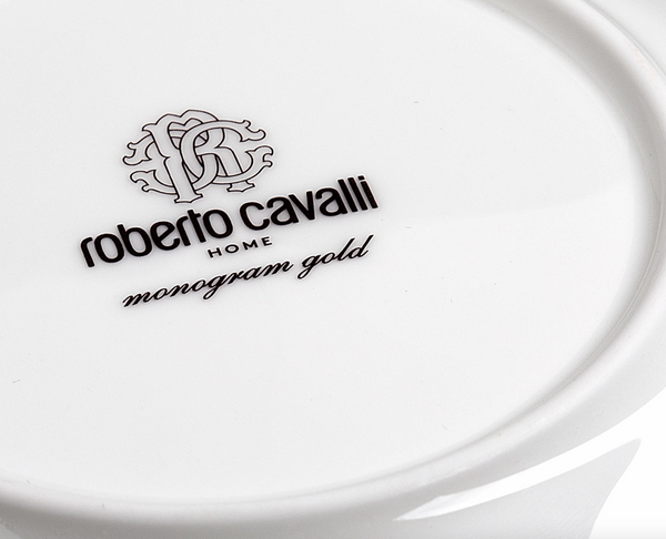 Zestaw sześciu filiżanek do kawy Roberto Cavalli, z kolekcji Monogram Gold