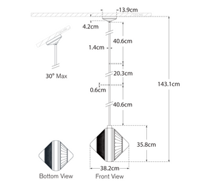 Lampa wisząca Copper Coast 15” karo & olive projektu Waterford marki Visual Comfort
