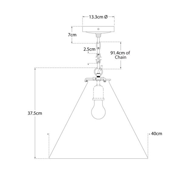 Lampa wisząca Katie Conical projektu Thomas O'Brien