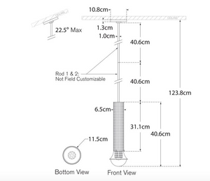 Lampa wisząca Precision Petite Elongated projektu Kelly Wearstler