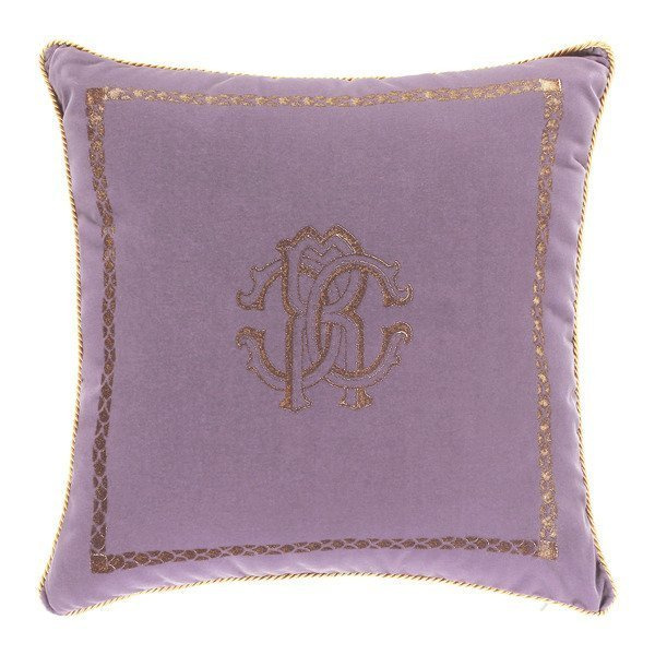 Poduszka dekoracyjna Roberto Cavalli Home liliowa